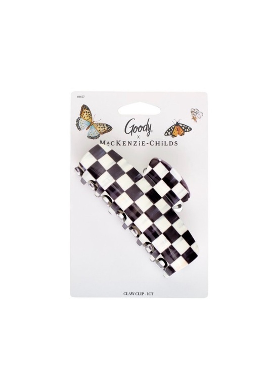 MacKenzie-Childs Accessories - MacKenzie-Childs Black and White Check Claw Hair Clip